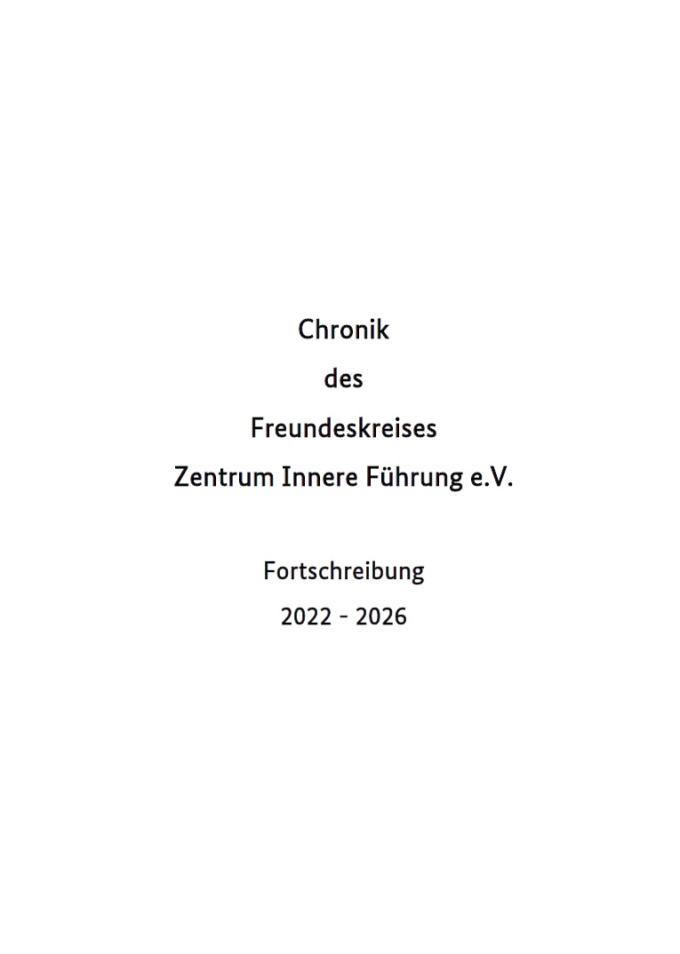 Cover der Fortschreibung der Chronik 2016 - 2021